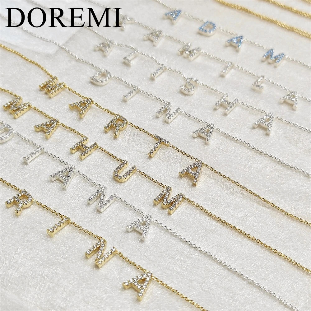 Collier Prénom Personnalisé — Lettres en Cristal