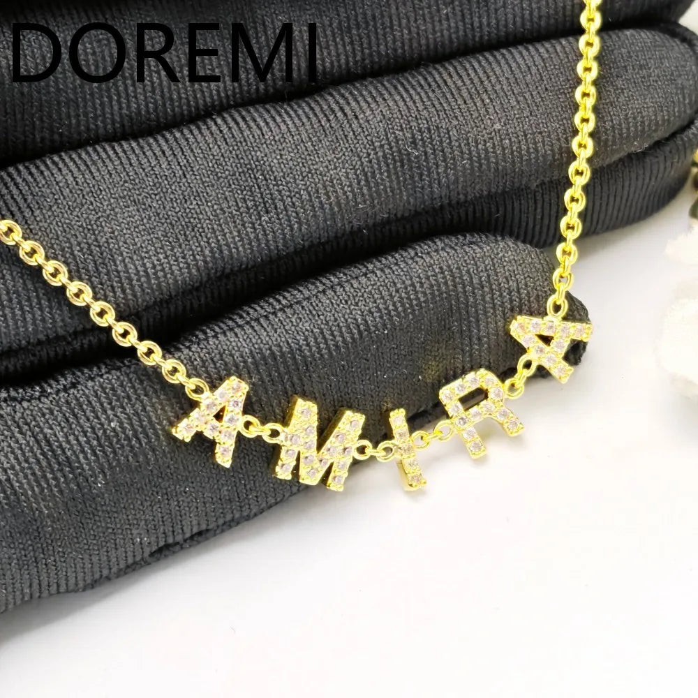 Bracelet Prénom Personnalisé — Lettres en Cristal